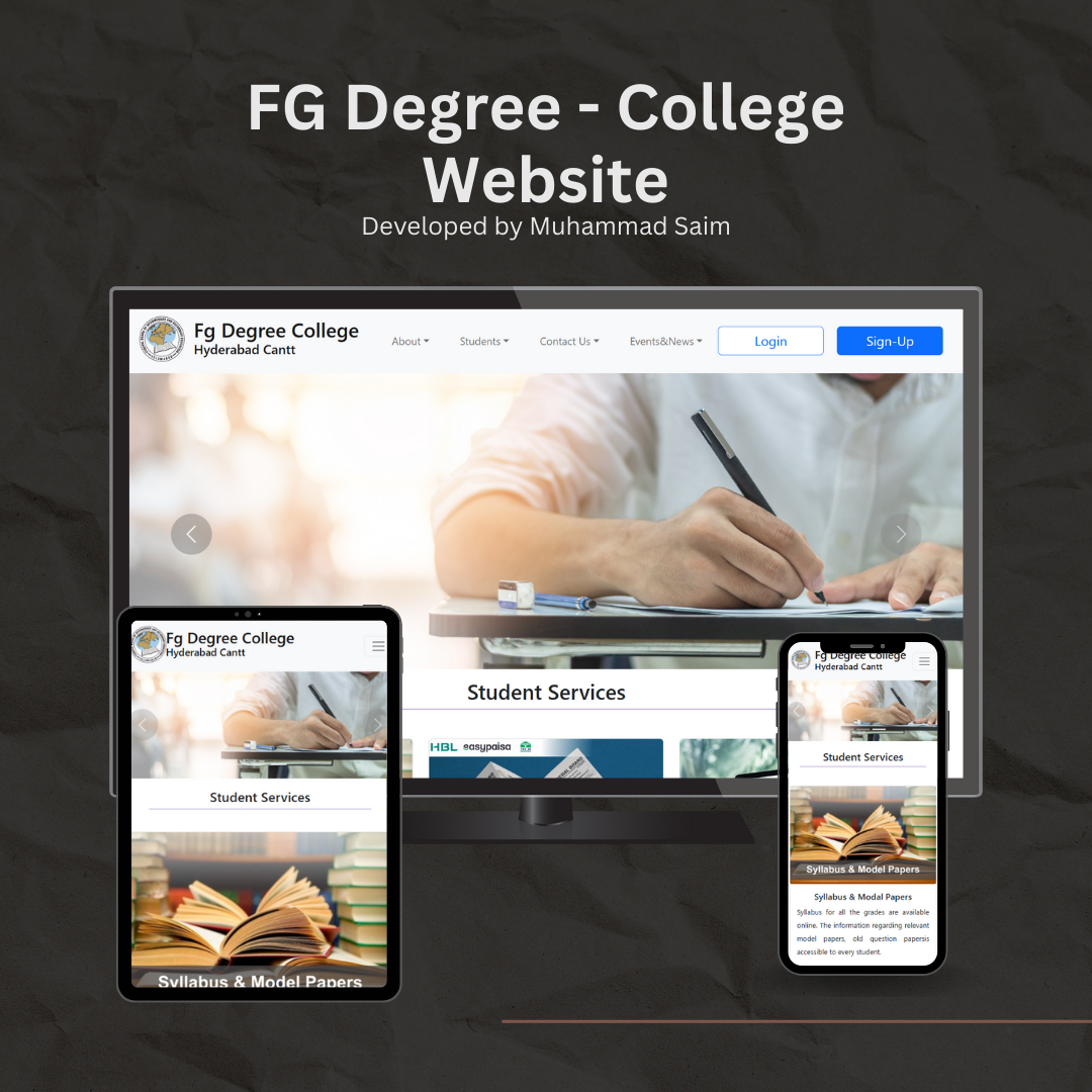 FG Degree College Website